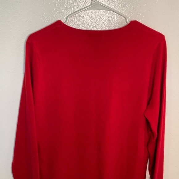 White Stag V-Neck Pullover Sweater Classic Red - Picture 8 of 11